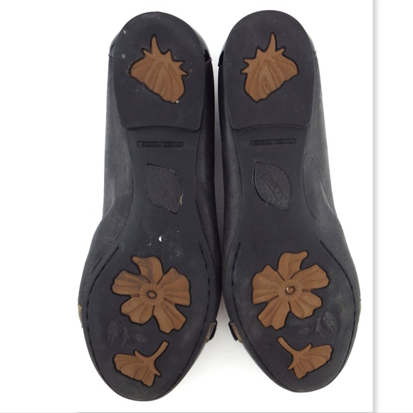 BORN Black Leather Cap Toe Ballet Flats 7 - Picture 7 of 8